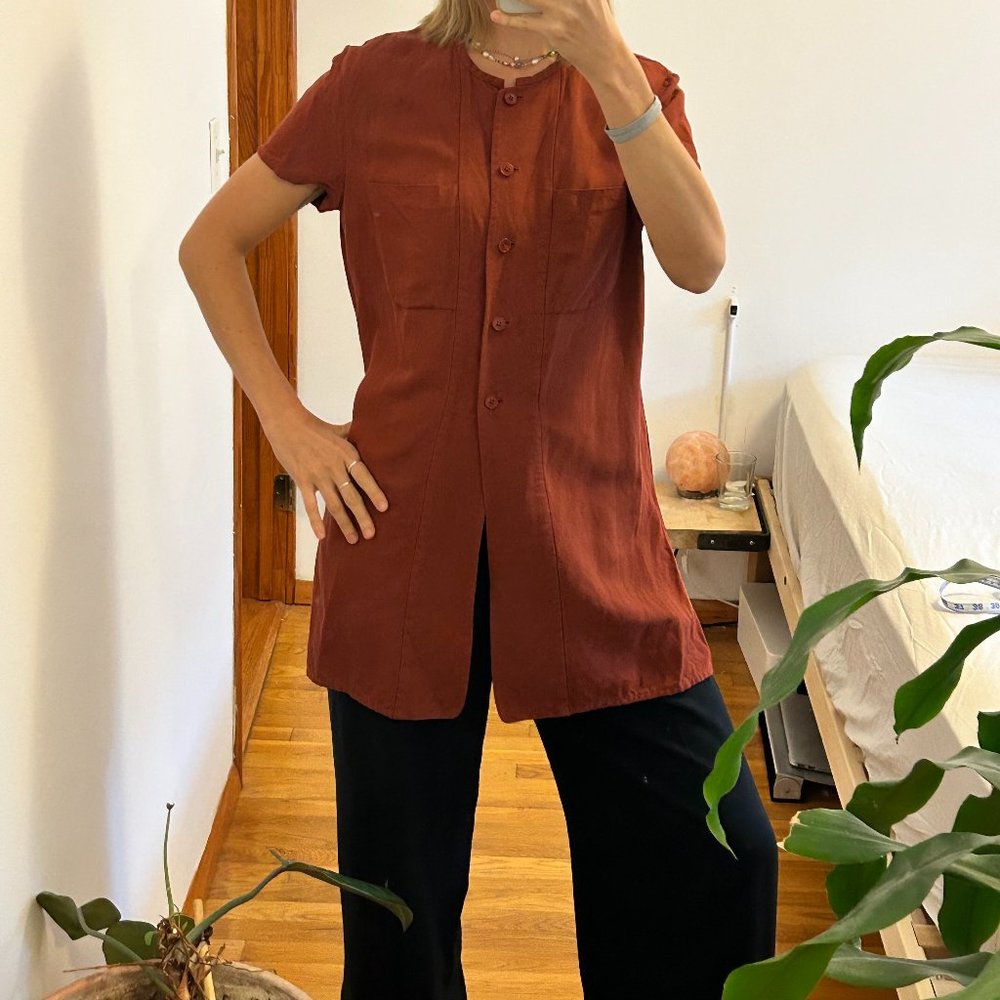 Giorgio Armani vintage brick-red tunic
